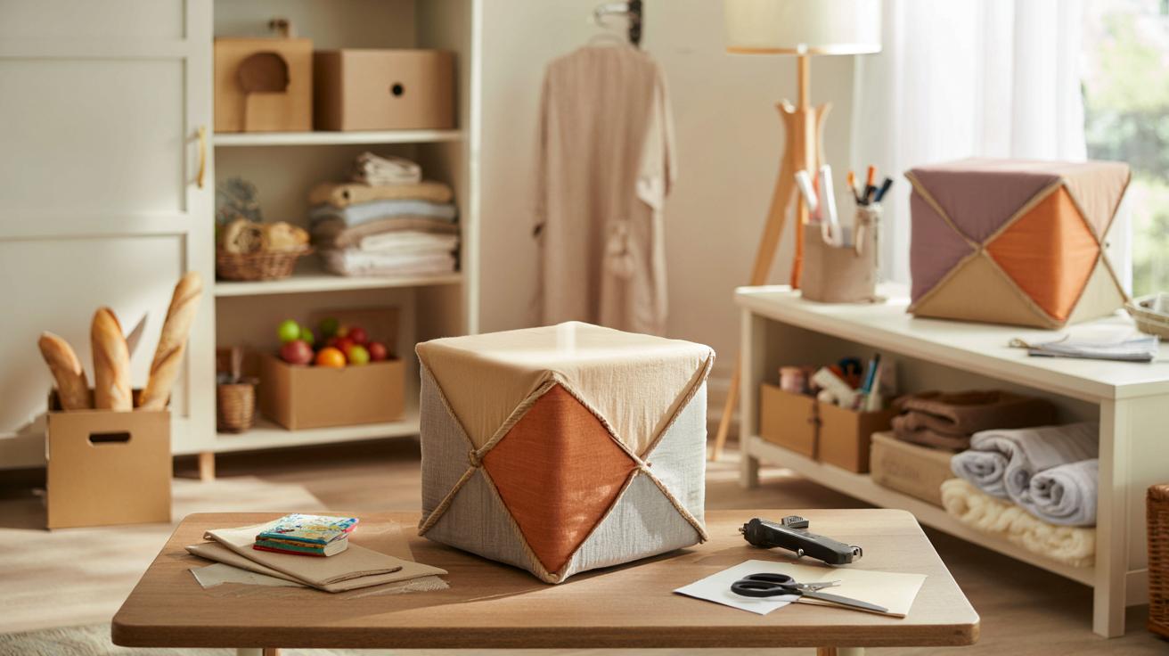 Stare kartony i szmatki w szafie? Zrób z nich modny dodatek do domu