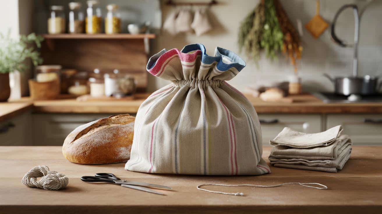 Stare kuchenne ściereczki zamień w modny worek na pieczywo zero waste