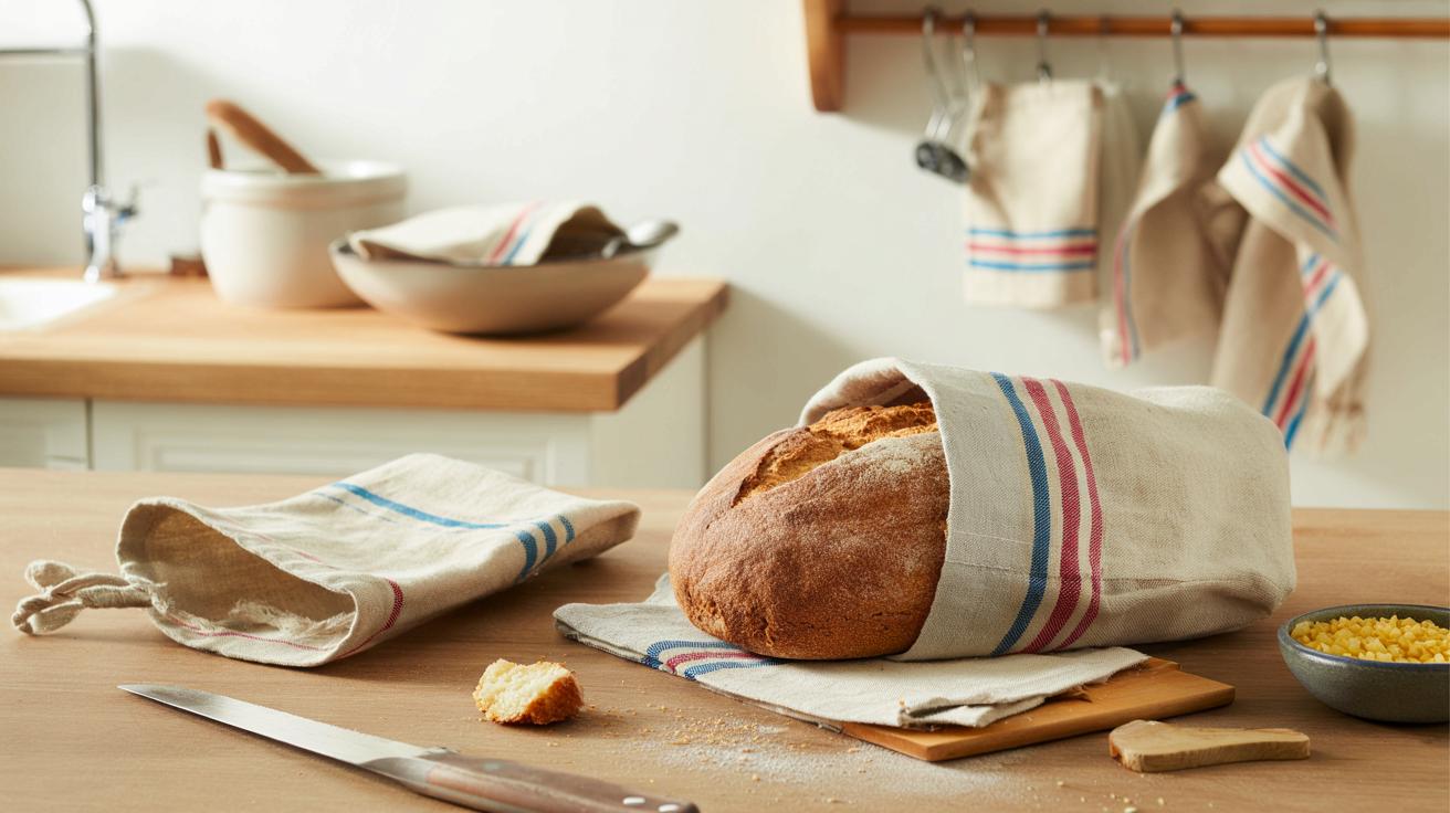 Stare pasiaki z kuchni na topie: jak uszyć modny worek na chleb zero waste