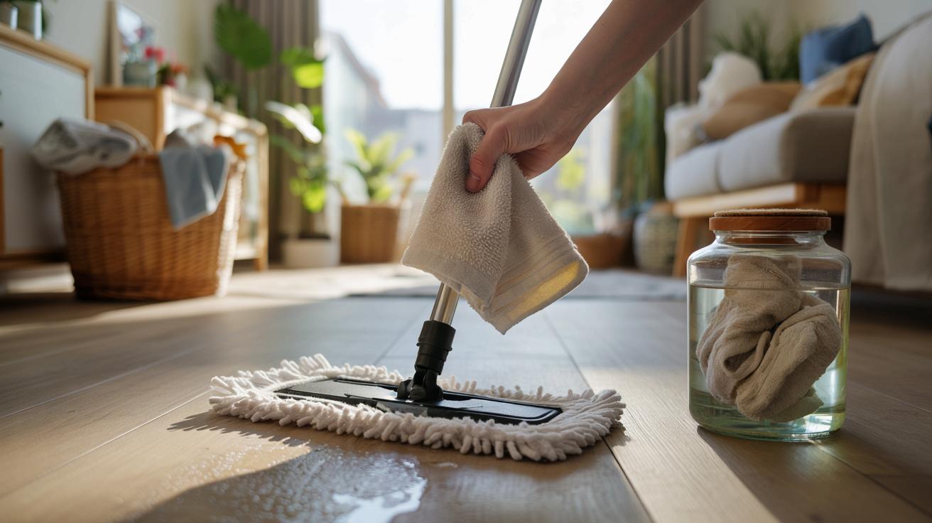 Stare ręczniki kąpielowe? Zrób z nich genialną nakładkę do mycia podłóg