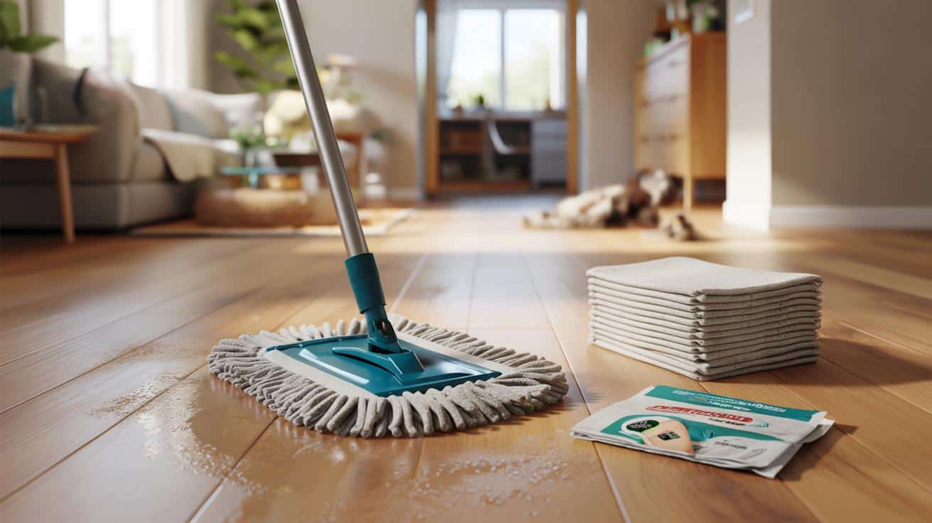 Stare ręczniki pod prysznic? Zrób z nich super nakładkę do mycia podłogi