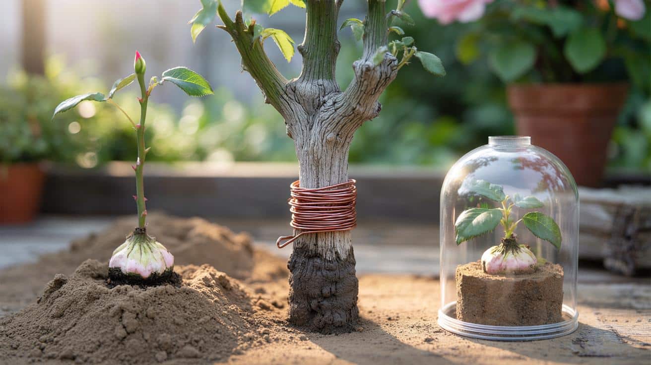 Stare róże nie są stracone: prosty drucik zamienia gałązkę w nowy krzew