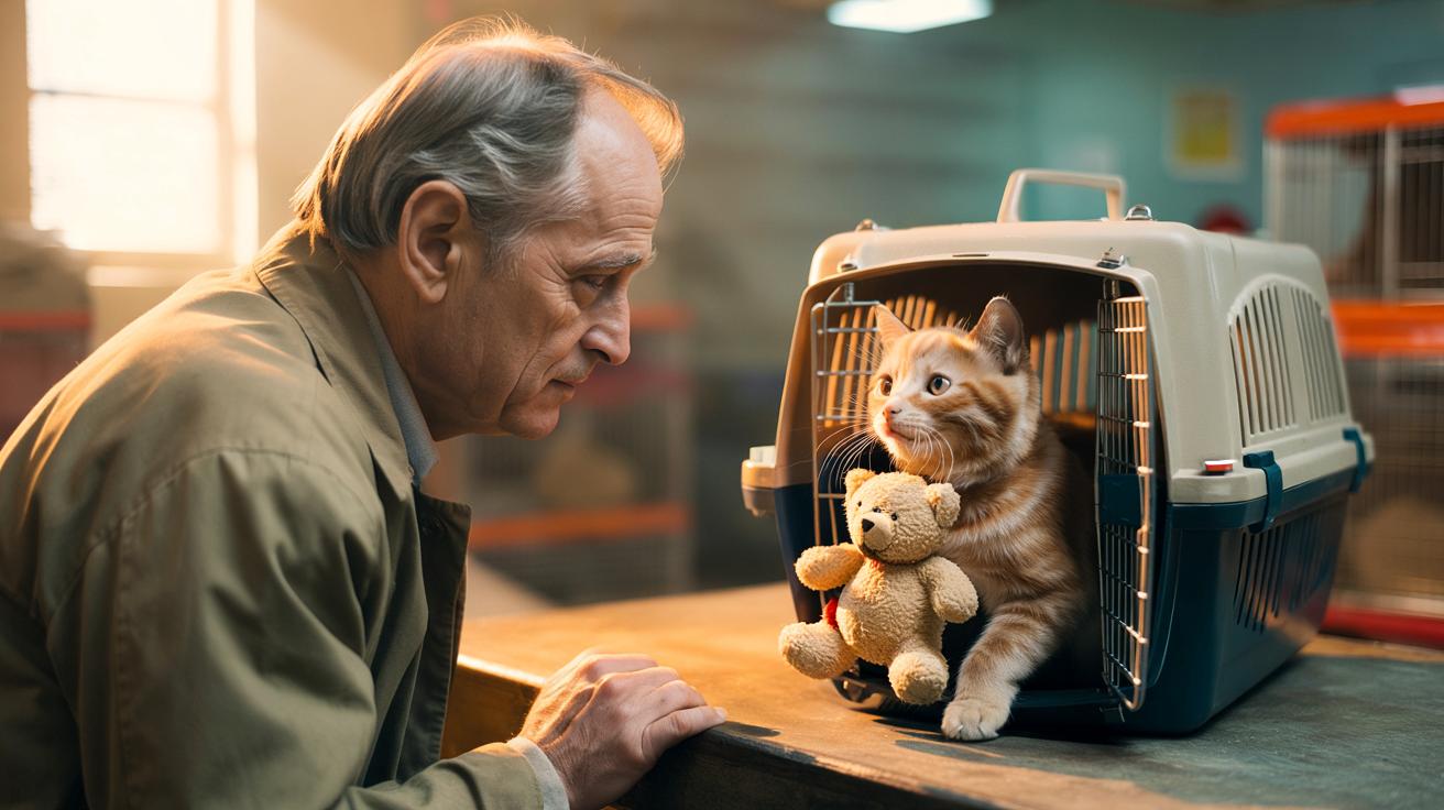 Starszy mężczyzna zostawia kota w schronisku. Jedna prośba łamie serce