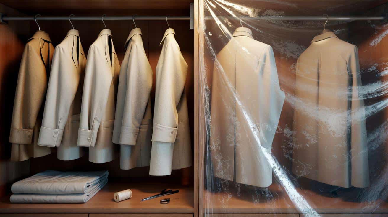 Stary prześcieradło zamiast folii: trik, który ratuje ubrania w szafie