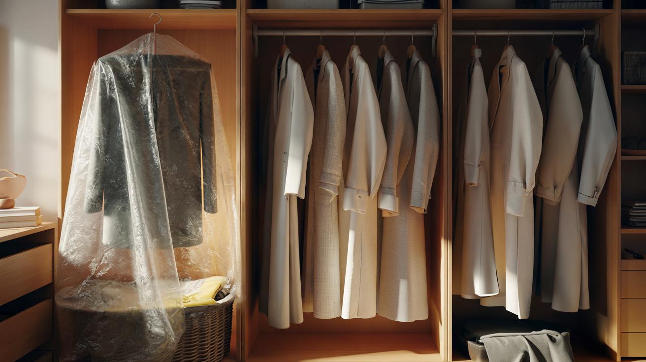 Stary prześcieradło zamiast folii: trik na ubrania bez kurzu i wilgoci