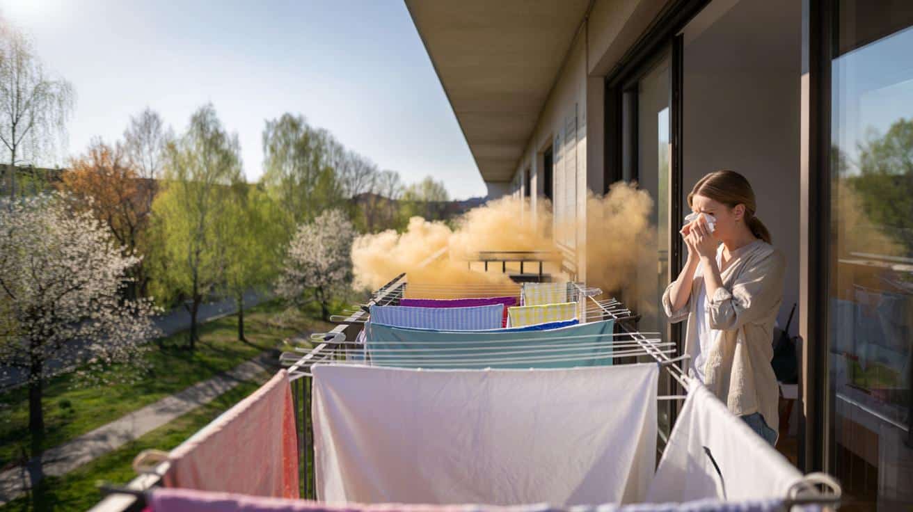 Suszysz pranie na balkonie? Alergolodzy wskazują godziny, gdy lepiej tego nie robić