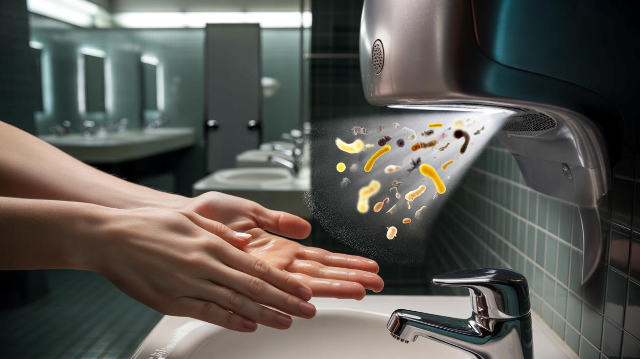 Suszarki do rąk pod lupą: co naprawdę ląduje na twojej skórze?