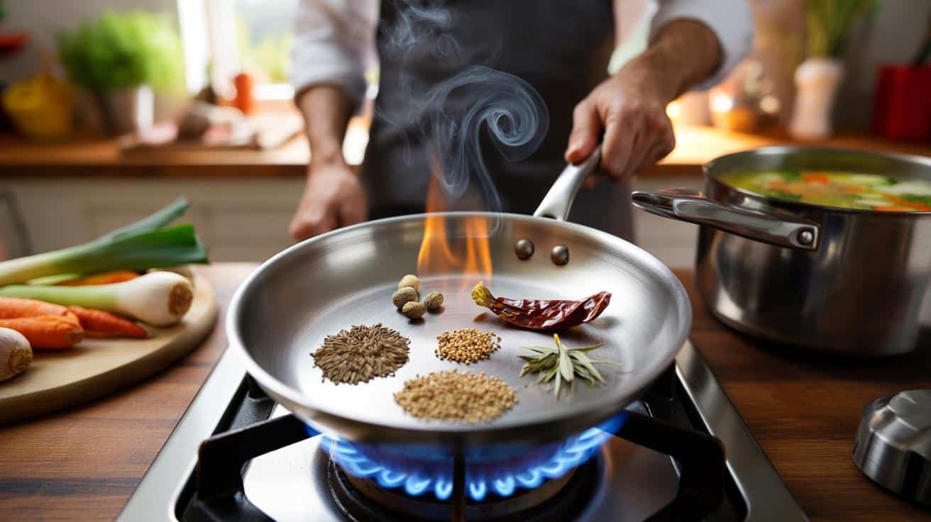 Szef kuchni mówi dlaczego zawsze podpraża przyprawy na suchej patelni przed dodaniem do potrawy