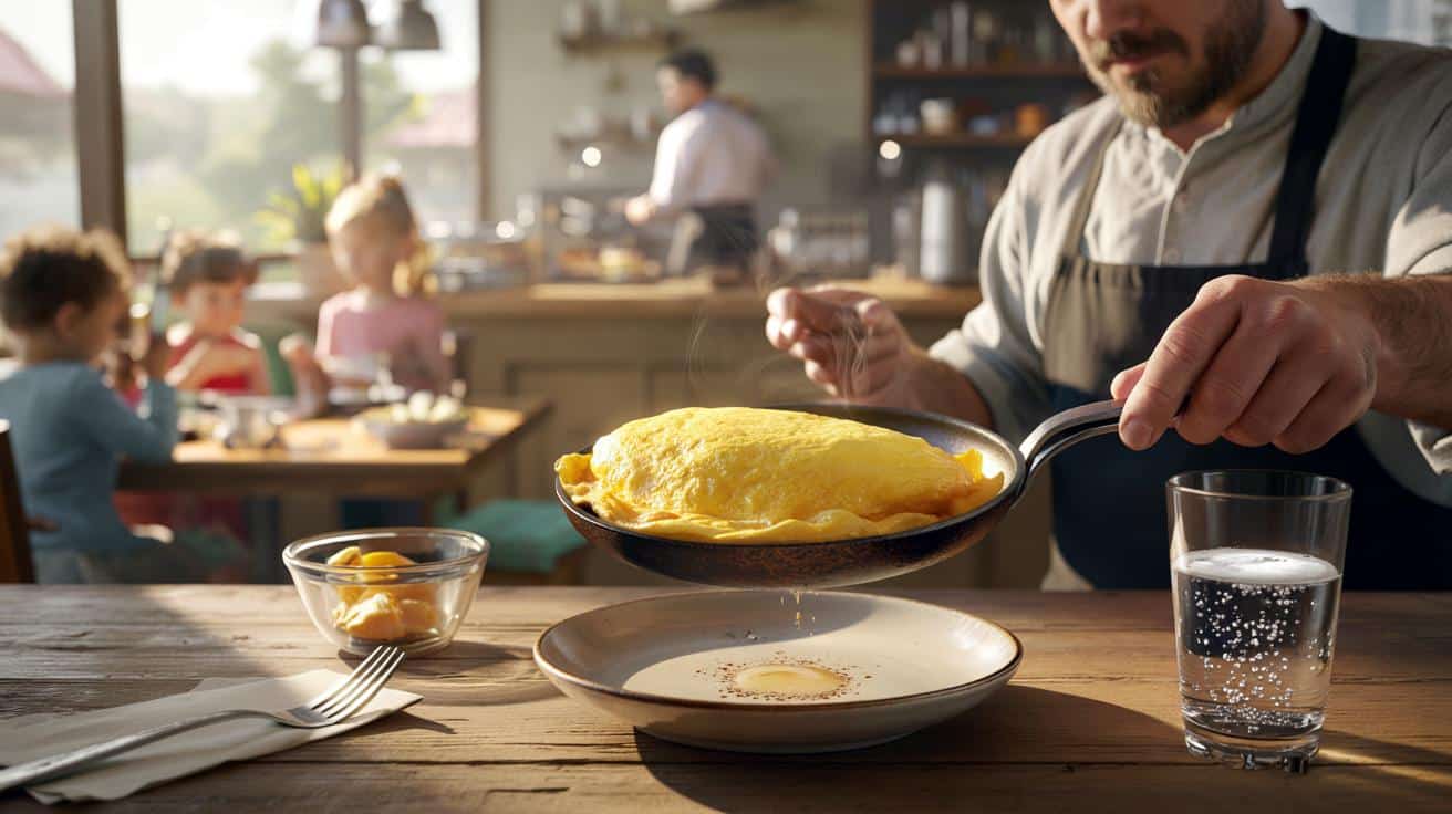 Szef kuchni zdradza trik który sprawia że omlet jest puszysty