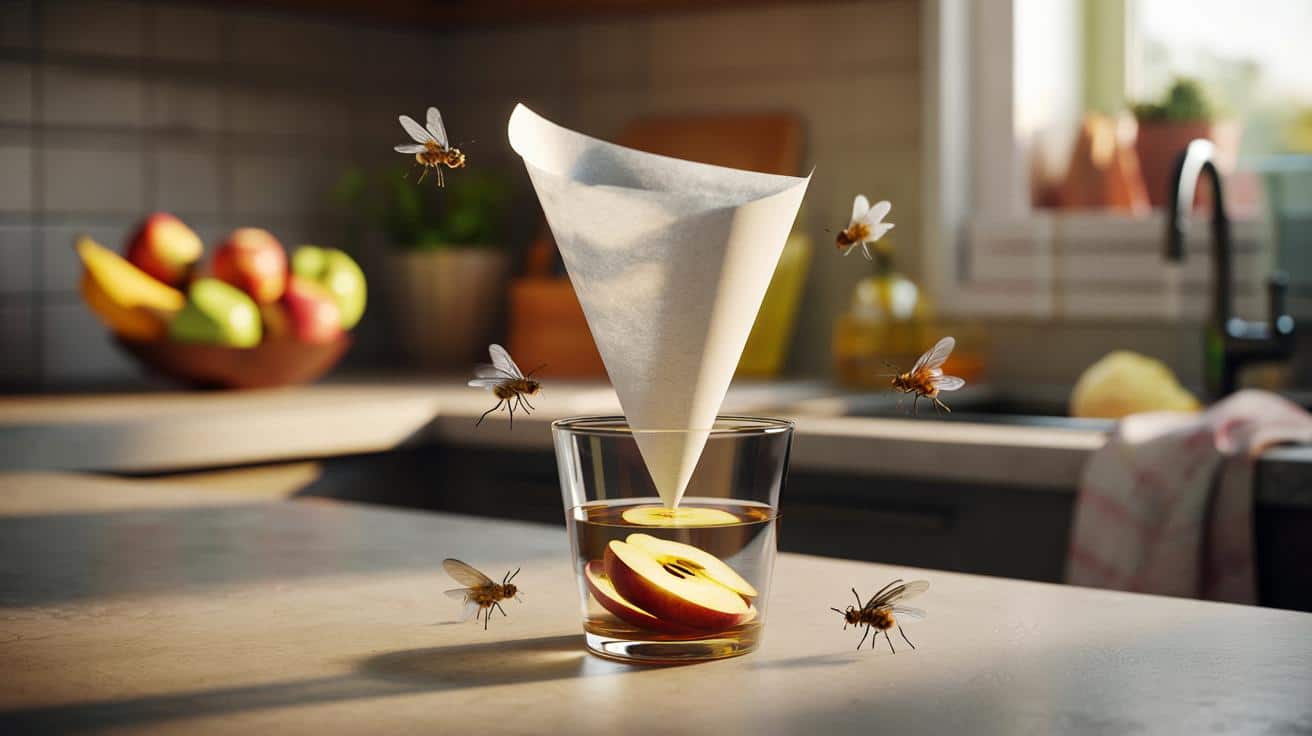 Szklanka na blacie i po krzyku: prosty trik na muszki w kuchni