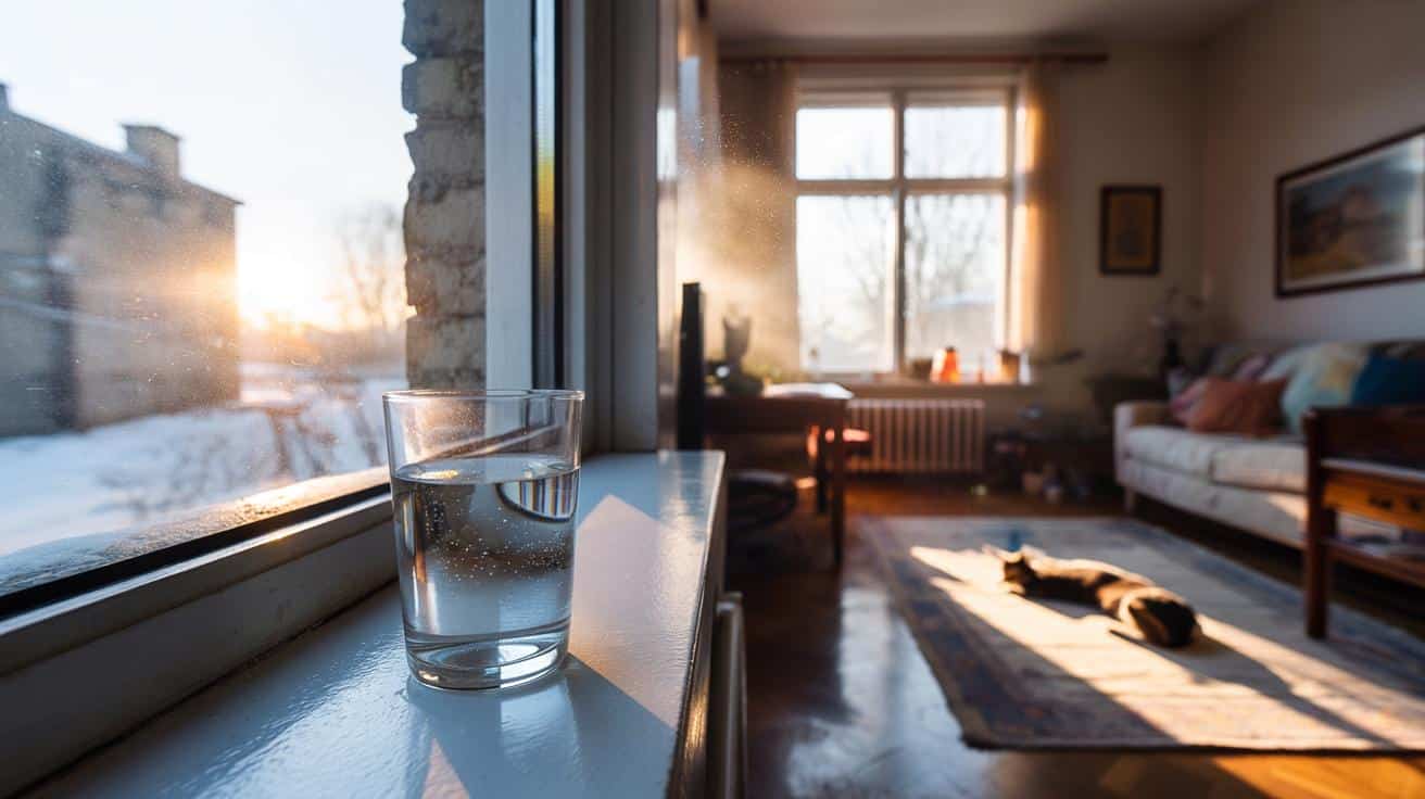 Szklanka wody przy oknie ma wzmacniać promienie słońca i ogrzewać pokój, ale czy to naprawdę działa?