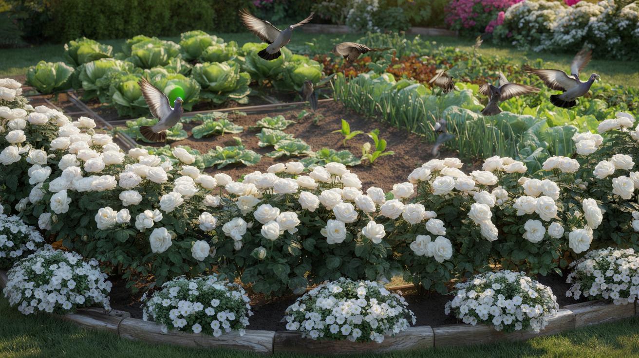 Ta biała roślina działa jak żywy alarm i przepędza gołębie z ogrodu