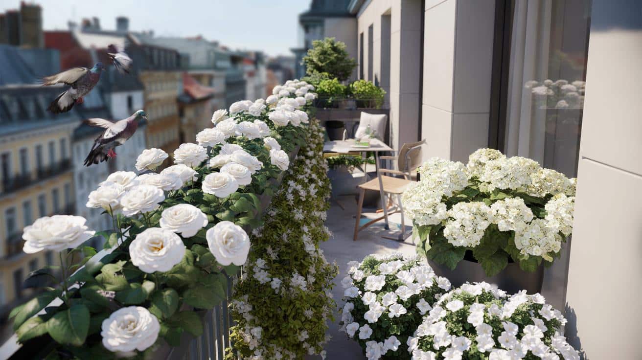 Ta biała roślina robi z balkonu strefę zakazaną dla gołębi