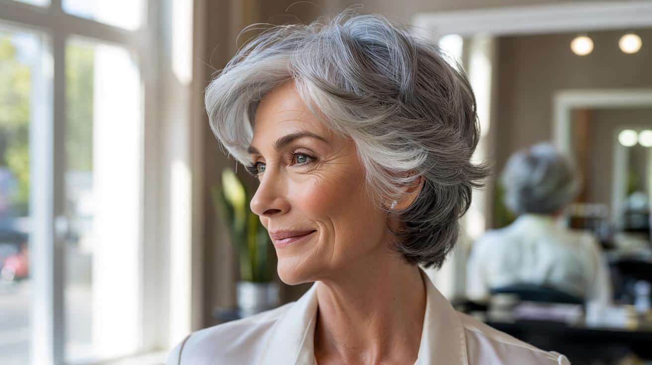 Ta długość fryzury odmładza siwe włosy po 60. roku życia