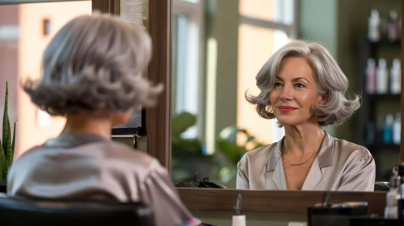 Ta fryzura dla kobiet po sześćdziesiątce jest wygodna i stylowa