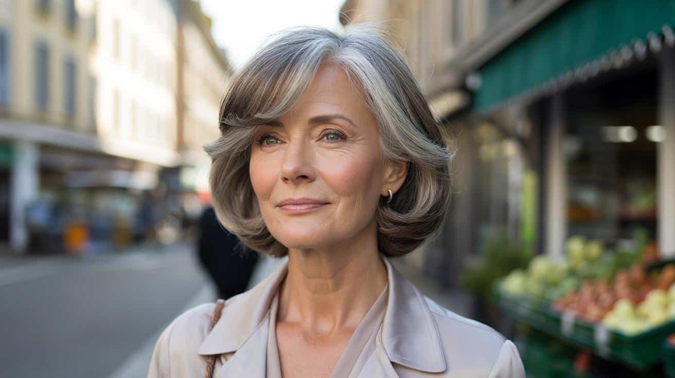 Ta fryzura dla kobiet po sześćdziesiątce wygląda bardzo elegancko