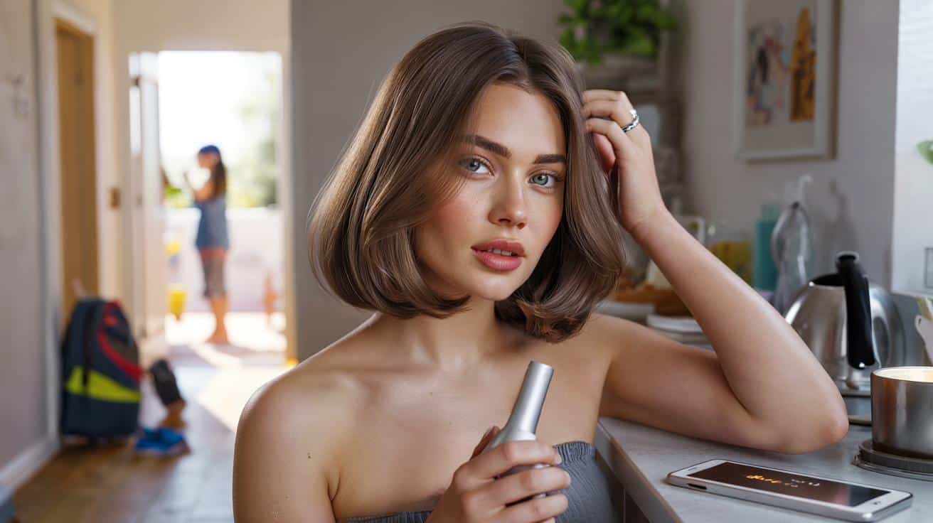 Ta fryzura dla włosów do ramion sprawia, że stylizacja zajmuje tylko kilka minut