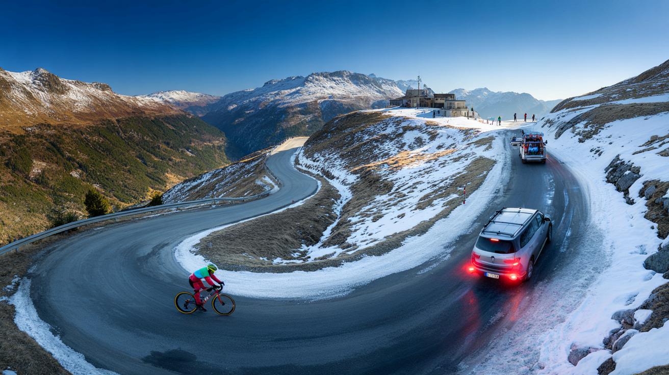 Ta górska droga w Pirenejach co sezon zaskakuje turystów i kolarzy