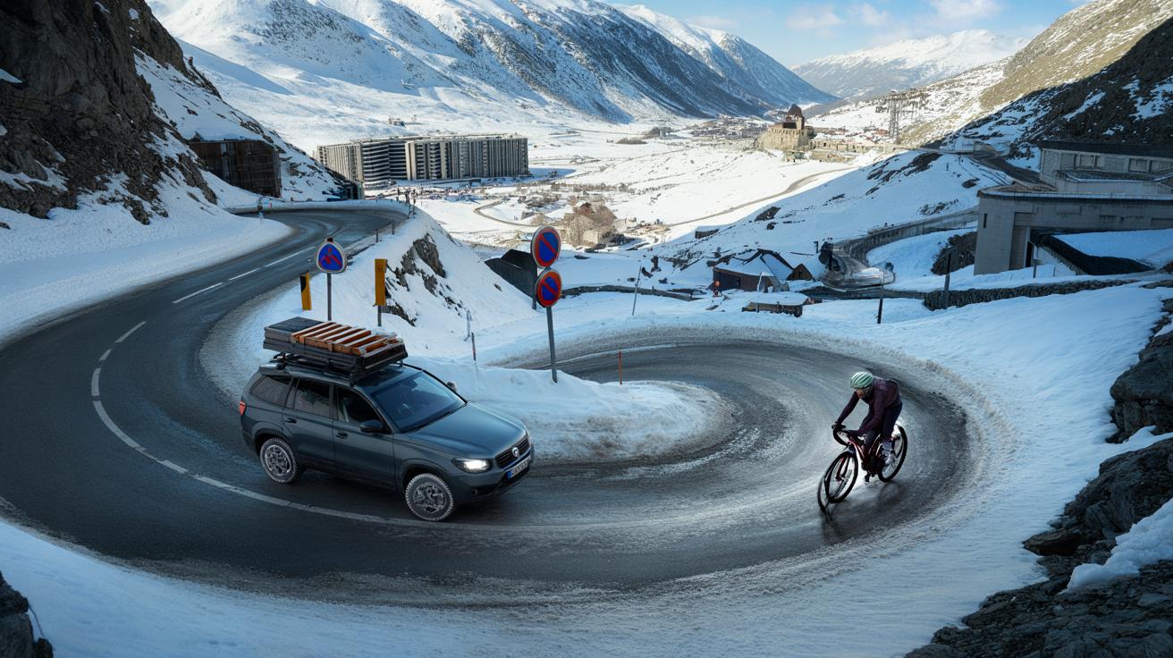 Ta górska droga w Pirenejach co zimę zaskakuje turystów i kolarzy