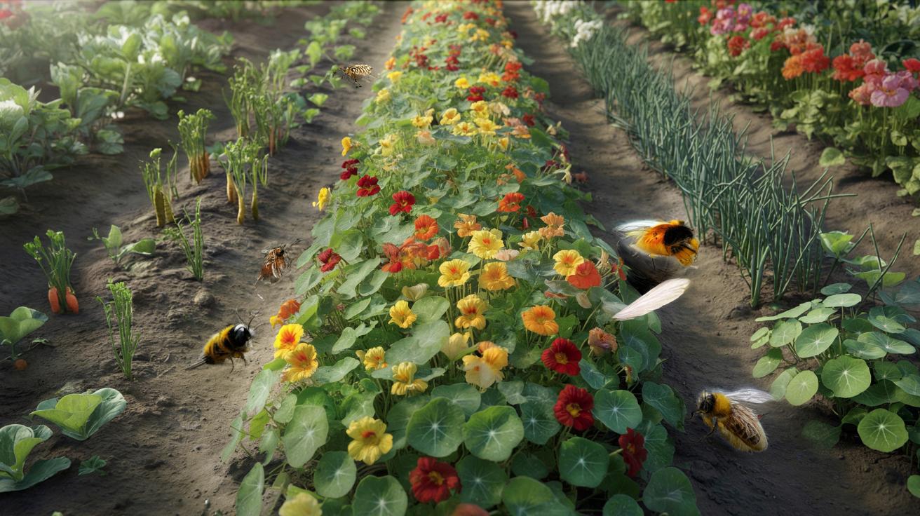 Ta niepozorna kwiatowa tarcza między grządkami ratuje warzywa już od marca