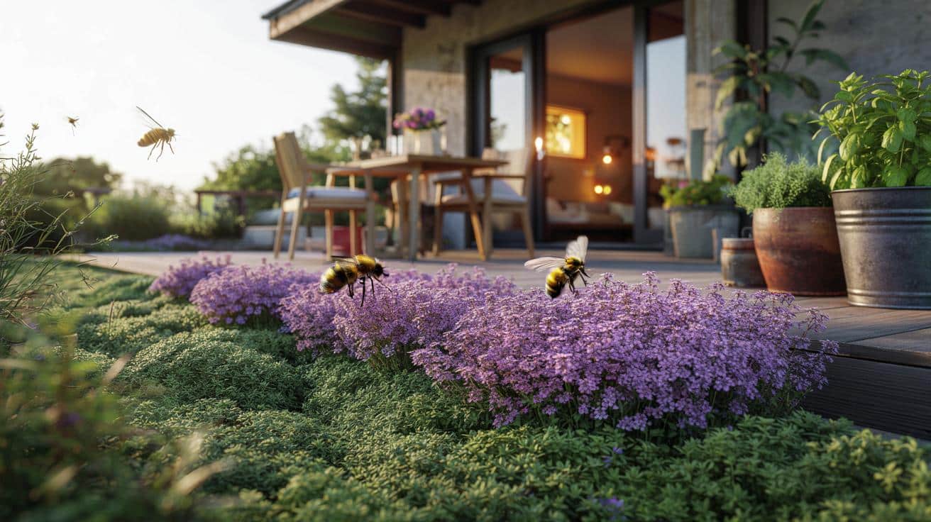 Ta niska roślina zamiast trawnika. Pachnie, a komary trzymają się z daleka