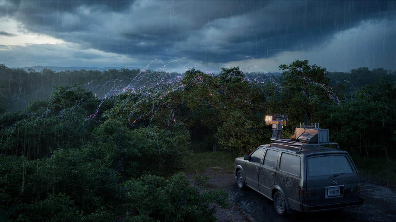 Tajemnicza świetlna burza nad lasem. Naukowcy po raz pierwszy to nagrali