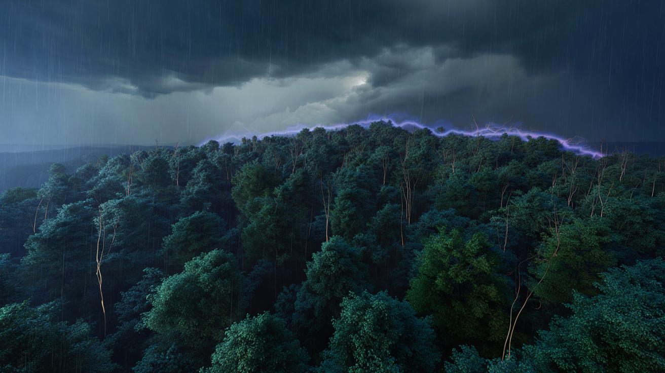 Tajemnicza świetlna poświata nad lasem. Naukowcy po raz pierwszy ją zarejestrowali