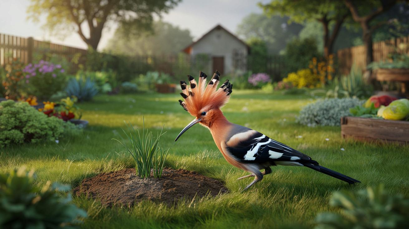 Takie ptaki w ogródku to rzadkość. Gdy pojawia się dudek, ziemia i los wysyłają sygnał