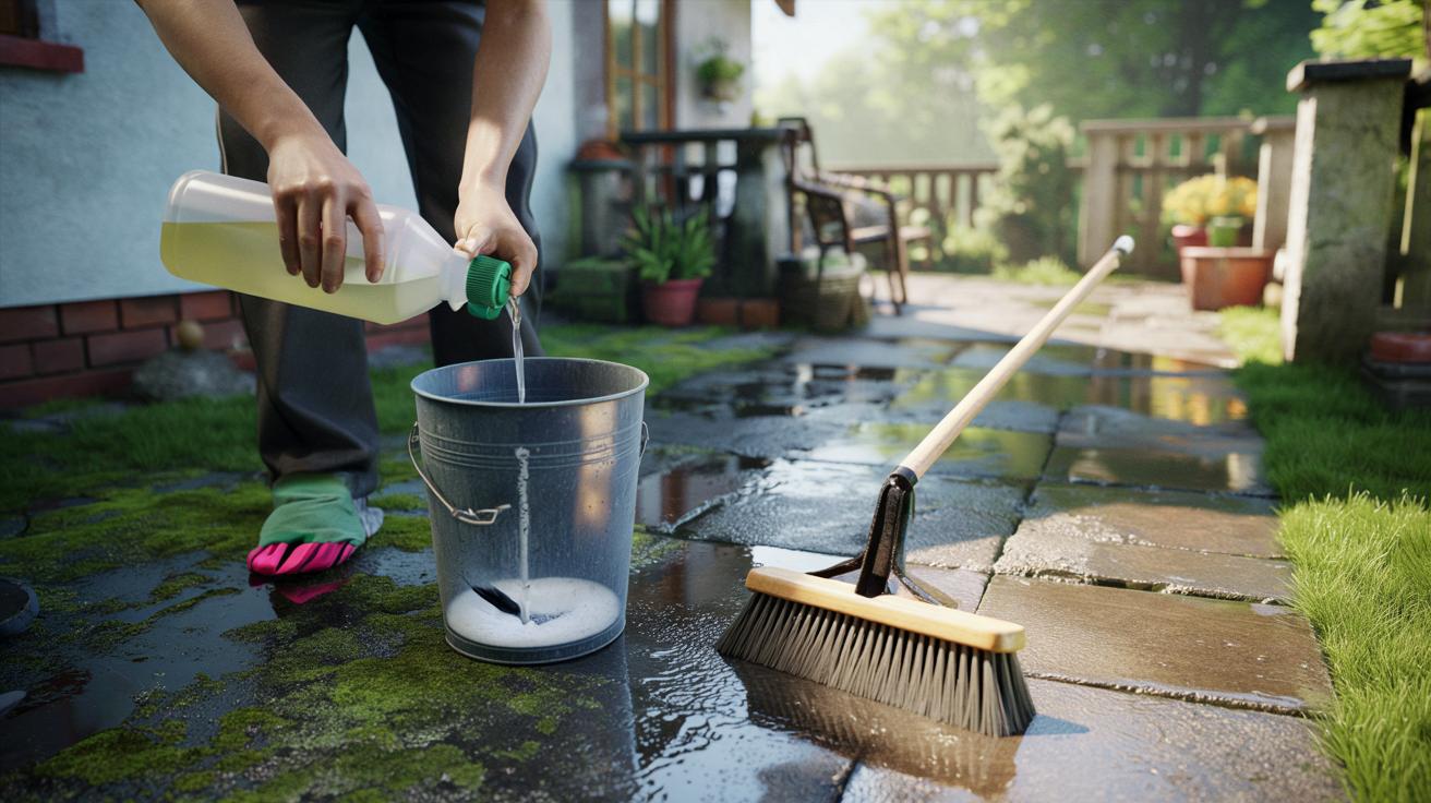 Tani trik na zieloną tarasę: 35 groszy zamiast myjki ciśnieniowej
