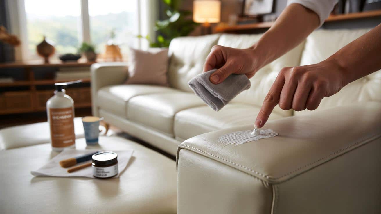 Tapicer mebli skórzanych: jak usunąć rysy z białej skóry w 2 minuty