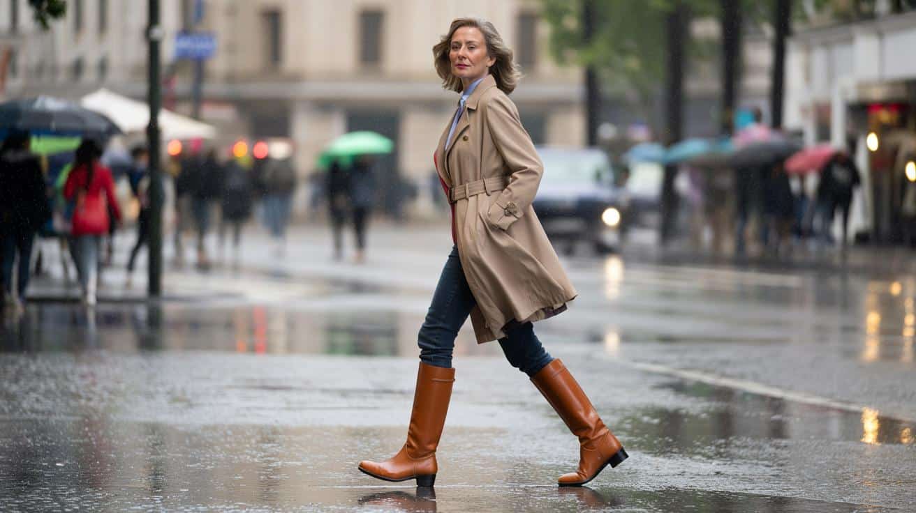 Te buty odejmują lat po pięćdziesiątce i ratują styl w deszczu