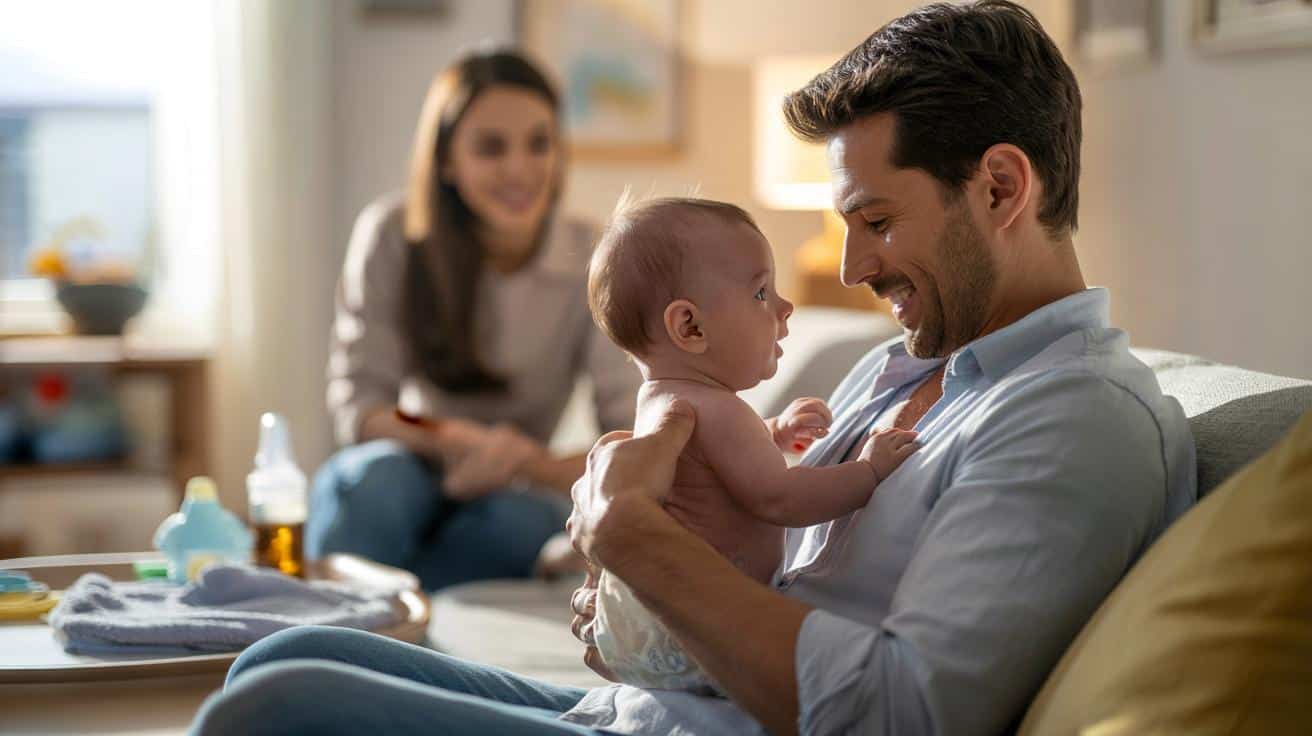 Te codzienne gesty taty przy niemowlęciu wzmacniają zdrowie dziecka na lata