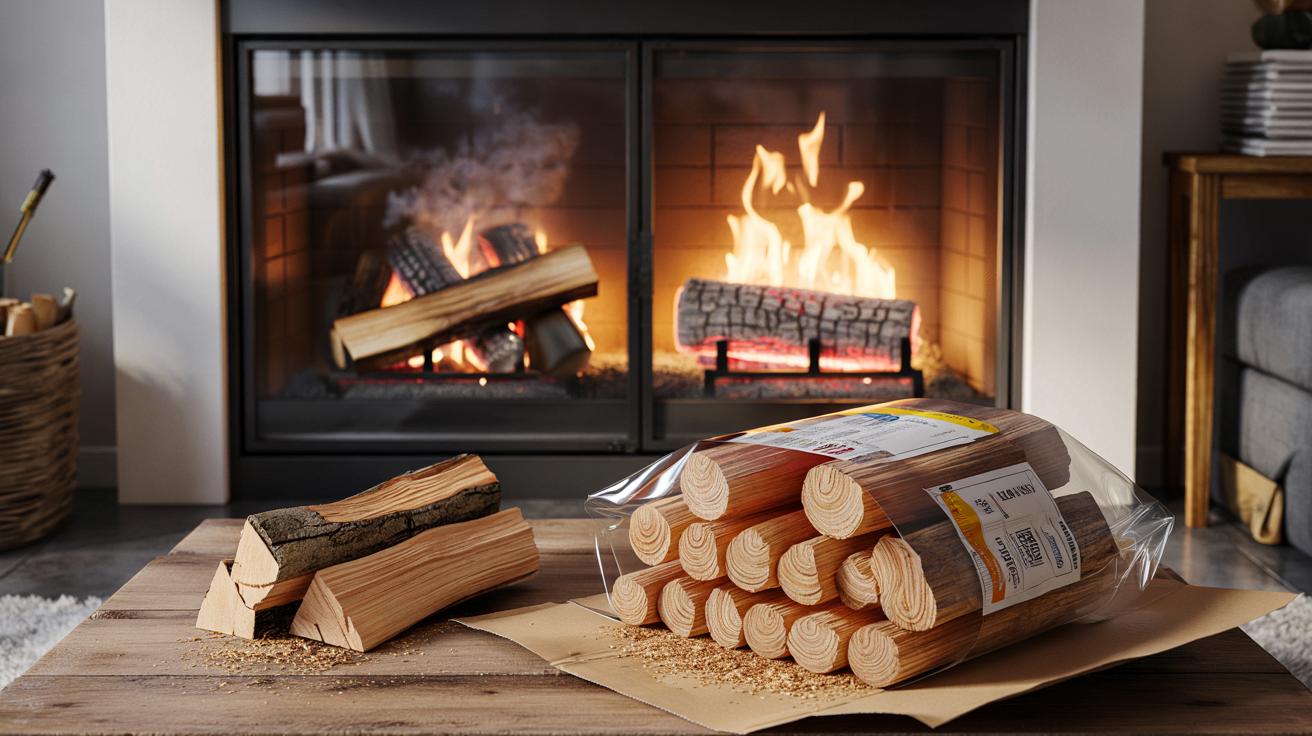 Te sprasowane polana grzeją nawet trzy razy mocniej niż zwykłe drewno