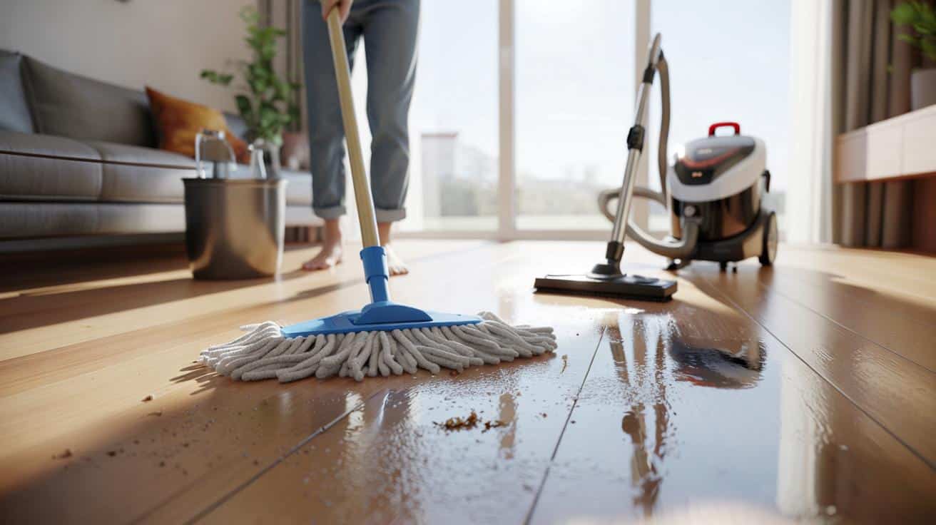 Ten błąd podczas mycia podłogi sprawia, że brudzi się ona szybciej