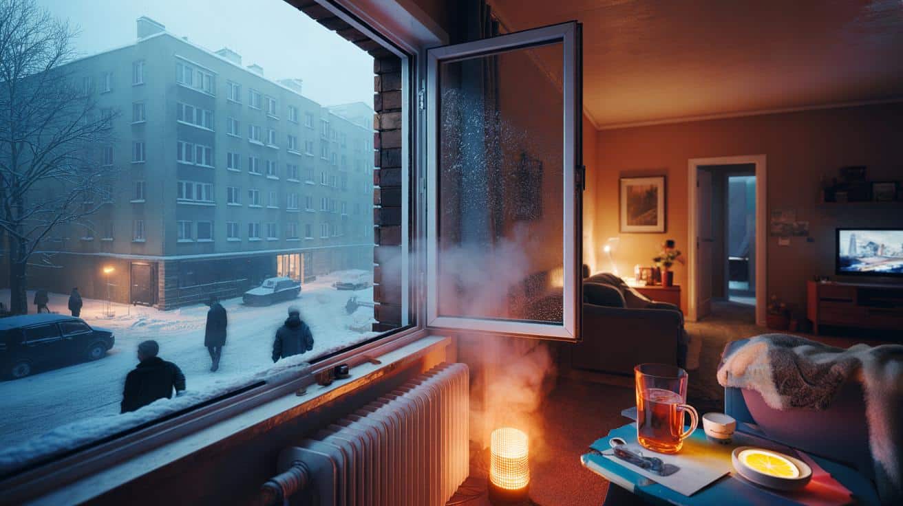 Ten błąd przy wietrzeniu mieszkania zimą sprawia że tracisz ciepło bez sensu