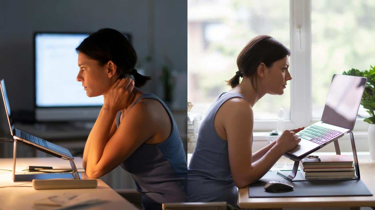 Ten codzienny błąd przy korzystaniu z laptopa może prowadzić do bólu karku i pleców