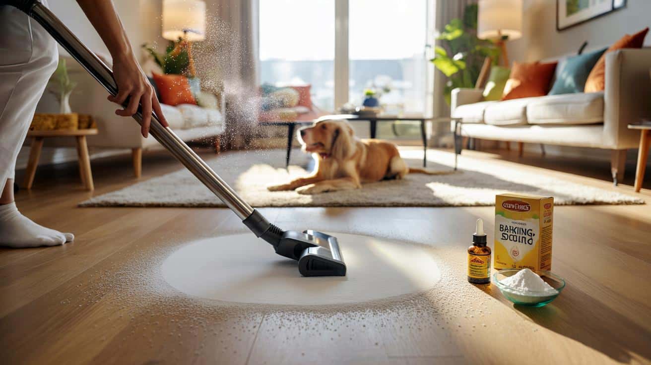 Ten domowy sposób pomaga usunąć zapach z dywanów w salonie