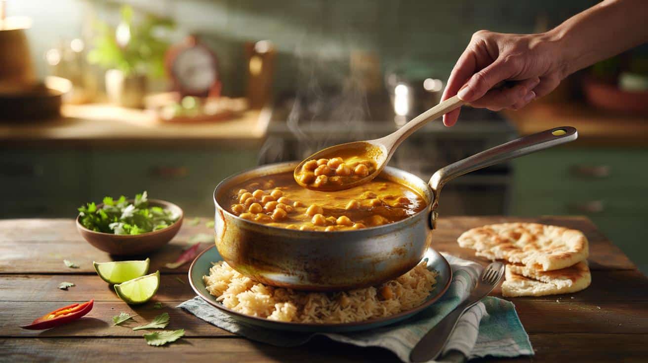 Ten jednogarnkowy curry z ciecierzycy ratuje każdy wieczór w 20 minut