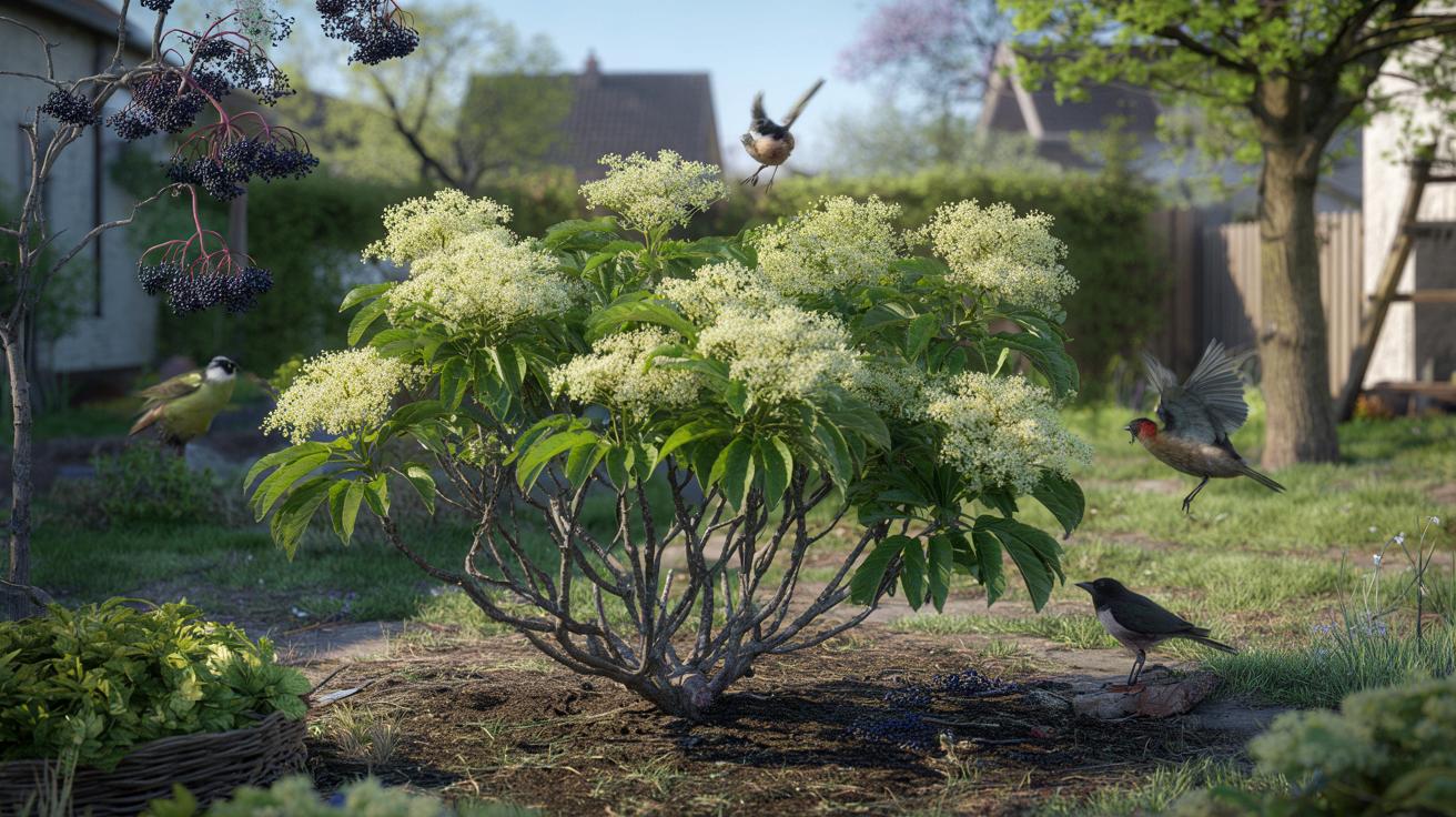 Ten niepozorny krzew budzi ogród po zimie i karmi ptaki