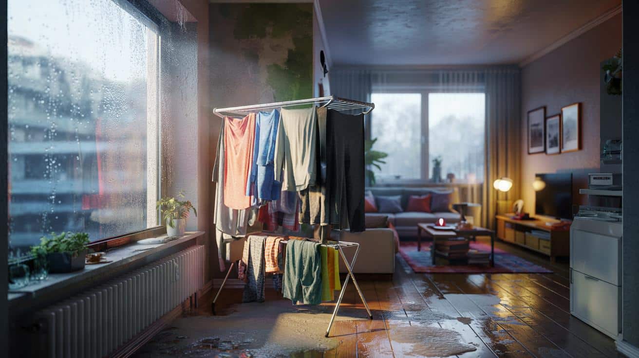 Ten popularny sposób suszenia prania w domu może zwiększać wilgoć w mieszkaniu bardziej niż myślisz