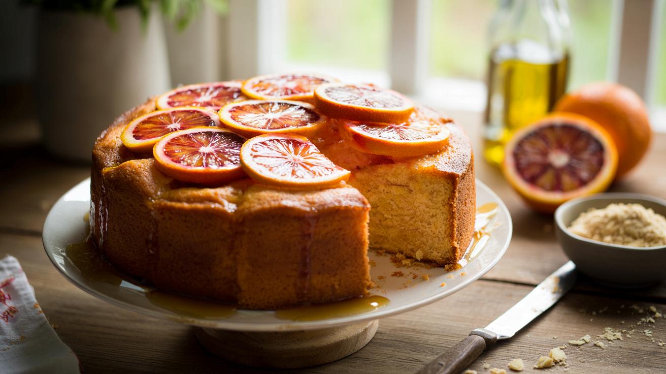 Ten prosty biszkopt z krwistą pomarańczą znika z talerza w kilka minut