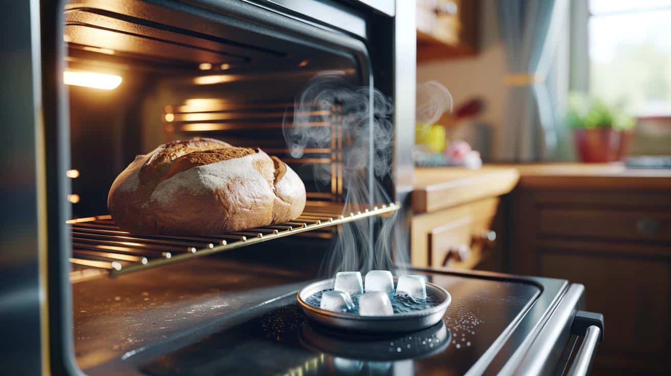 Ten sprytny sposób z kostkami lodu pozwala odświeżyć stary chleb w piekarniku