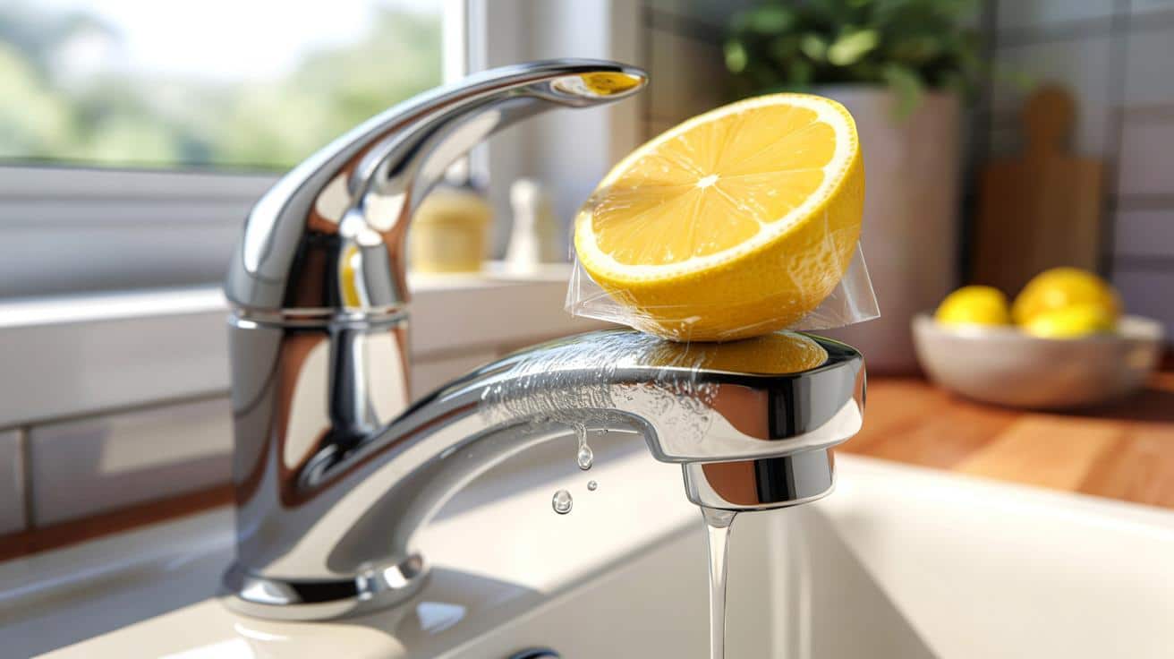 Ten trik z cytryną pomaga usunąć kamień z kranu w kilka minut