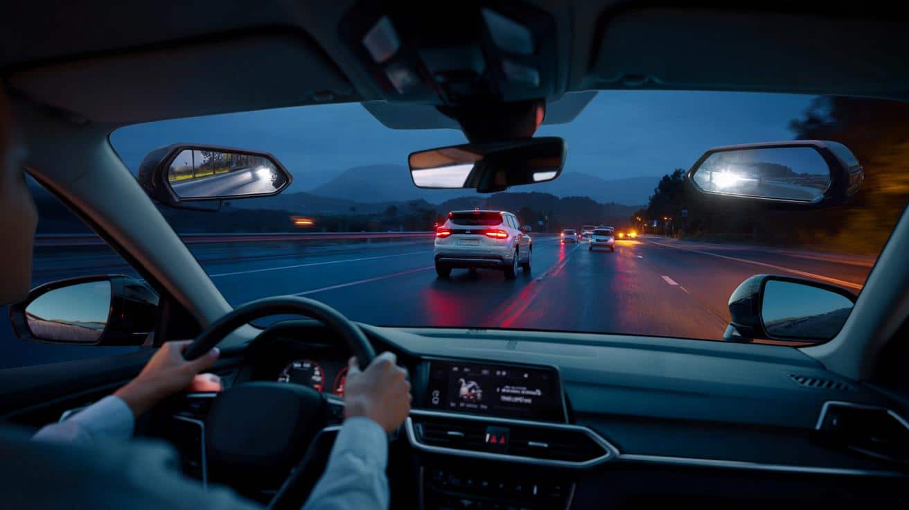 Ten trik z lusterkami może znacząco poprawić widoczność podczas jazdy nocą