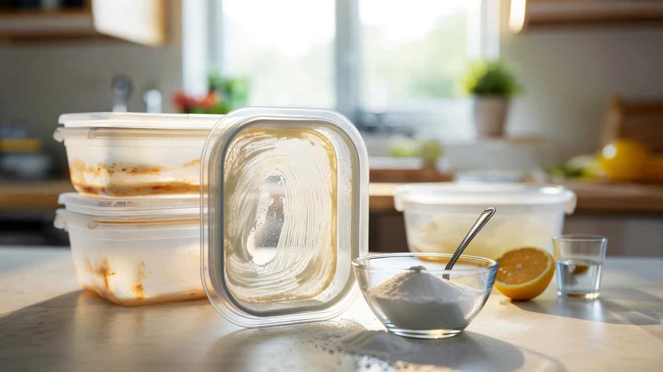 Ten trik z sodą oczyszczoną pomaga usunąć zapach z pojemników plastikowych