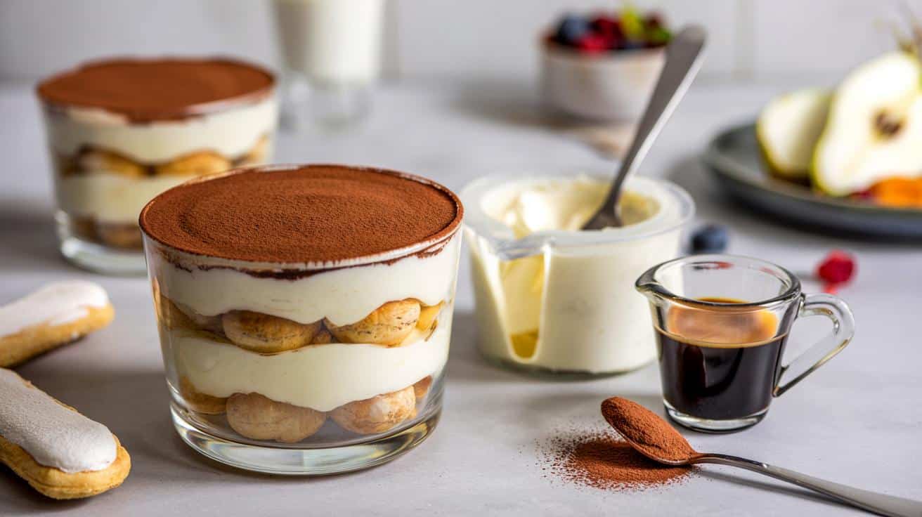Tiramisu w wersji fit z genialnym zamiennikiem mascarpone ma mniej kalorii, a smakuje niemal tak samo