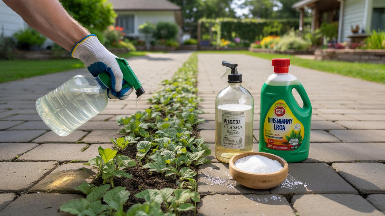 To domowe trio wygrywa z chwastami na podjeździe lepiej niż ocet