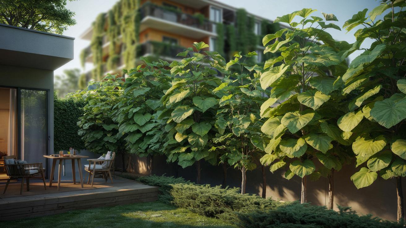 To drzewo rośnie 2 metry rocznie. Sąsiedzi znikają za liśćmi