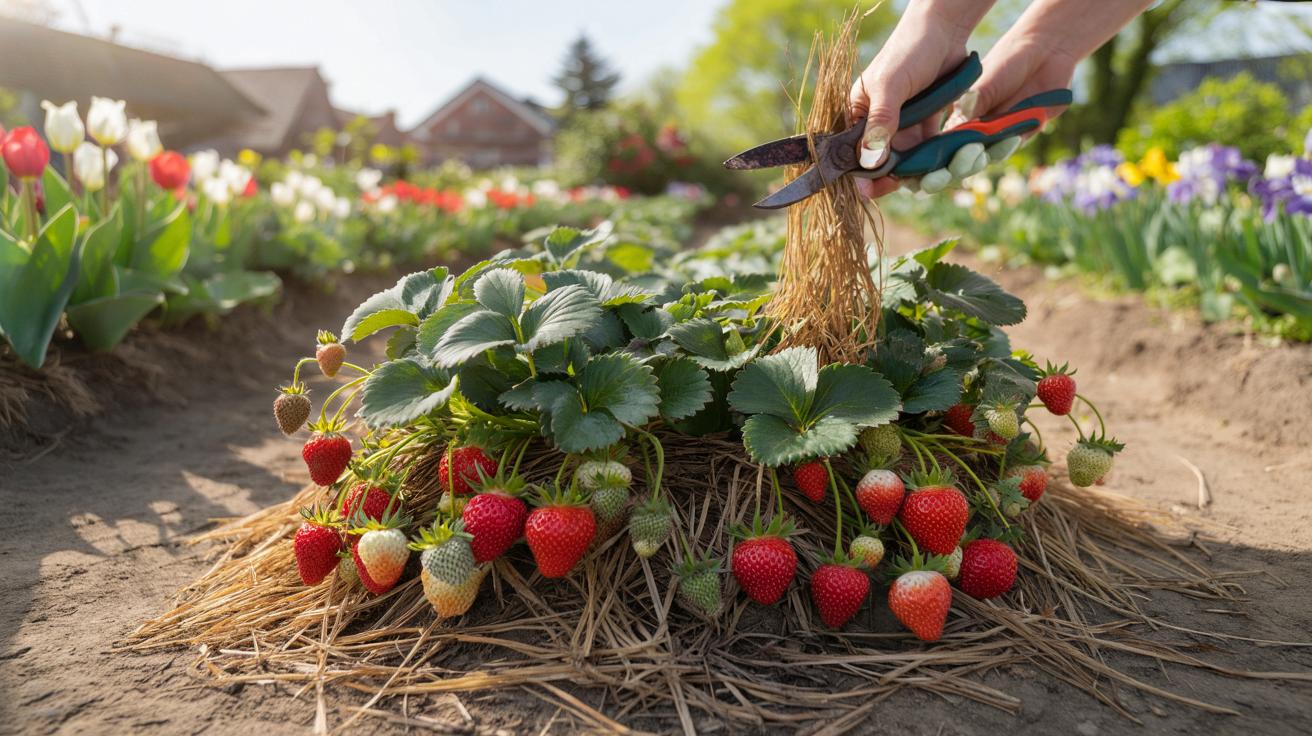 To zielone „śmieci” z rabaty przyspieszą dojrzewanie twoich truskawek