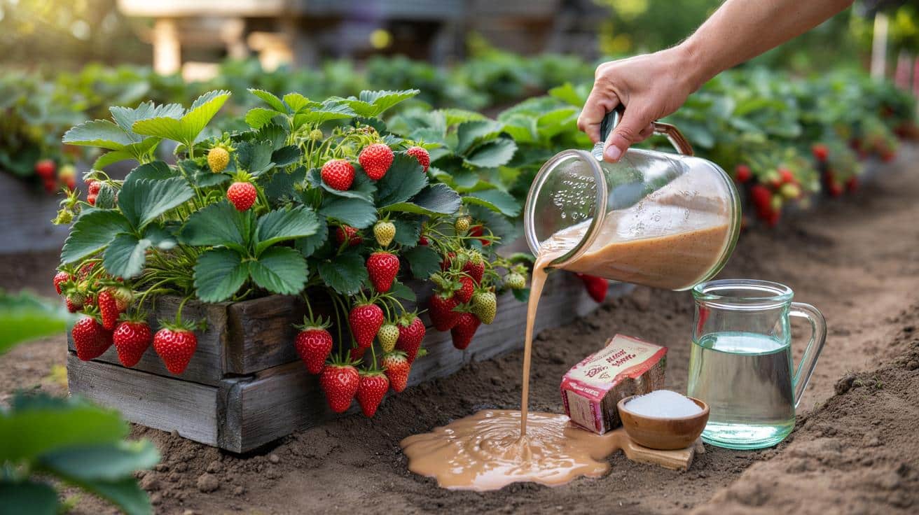 Trik z domowym nawozem, dzięki któremu truskawki rosną jak szalone